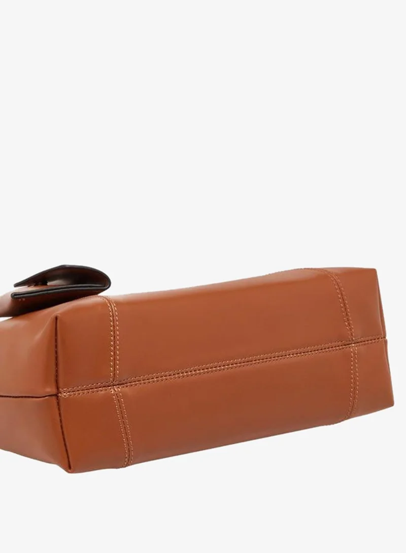 Celeste BROWN Solid Tote Bag with Pouch for Women | Best Price UAE