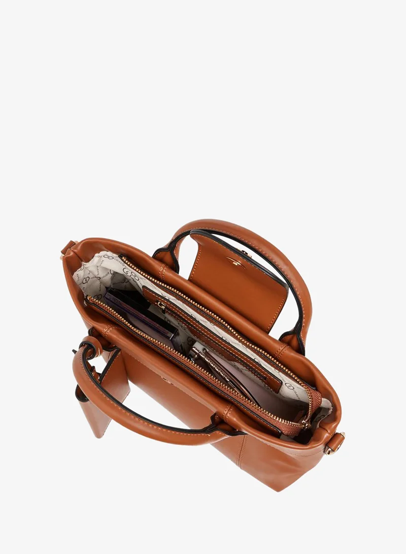 Celeste BROWN Solid Tote Bag with Pouch for Women | Best Price UAE