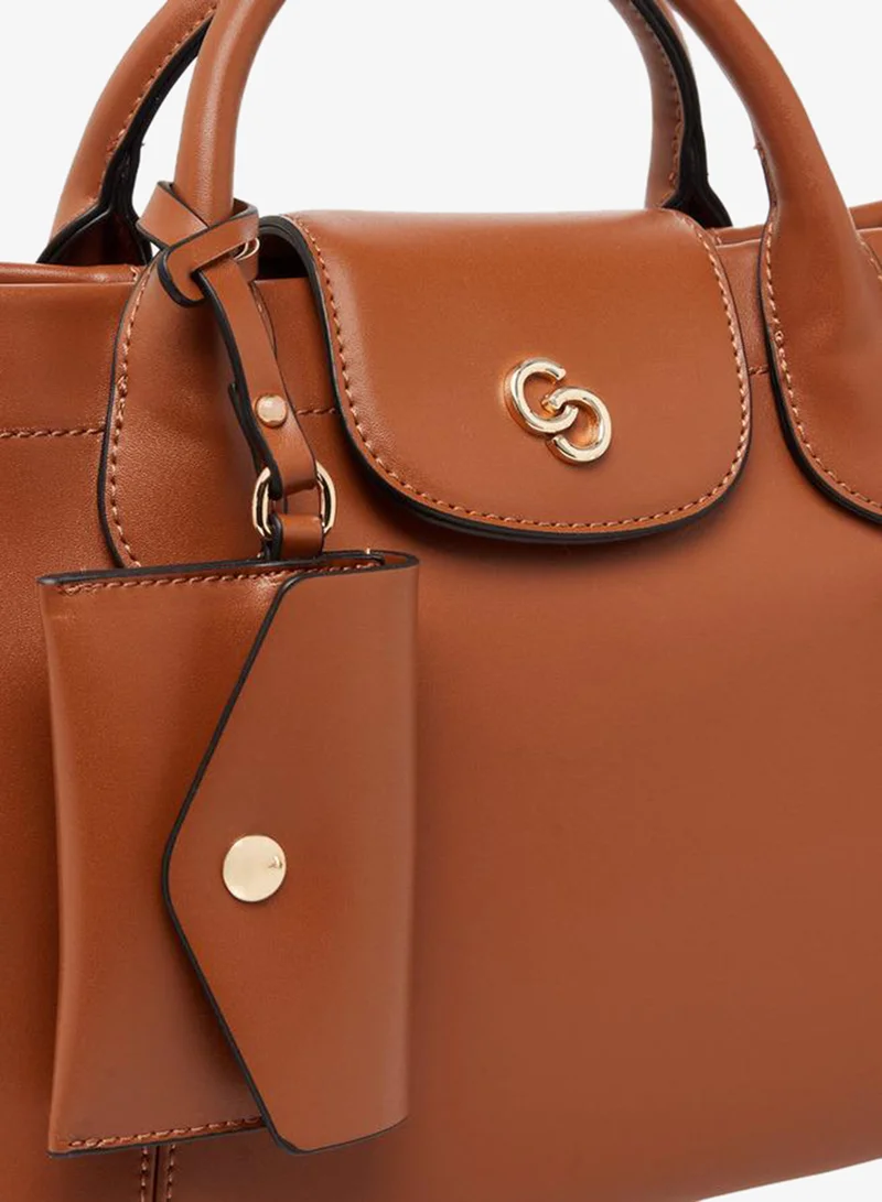 Celeste BROWN Solid Tote Bag with Pouch for Women | Best Price UAE