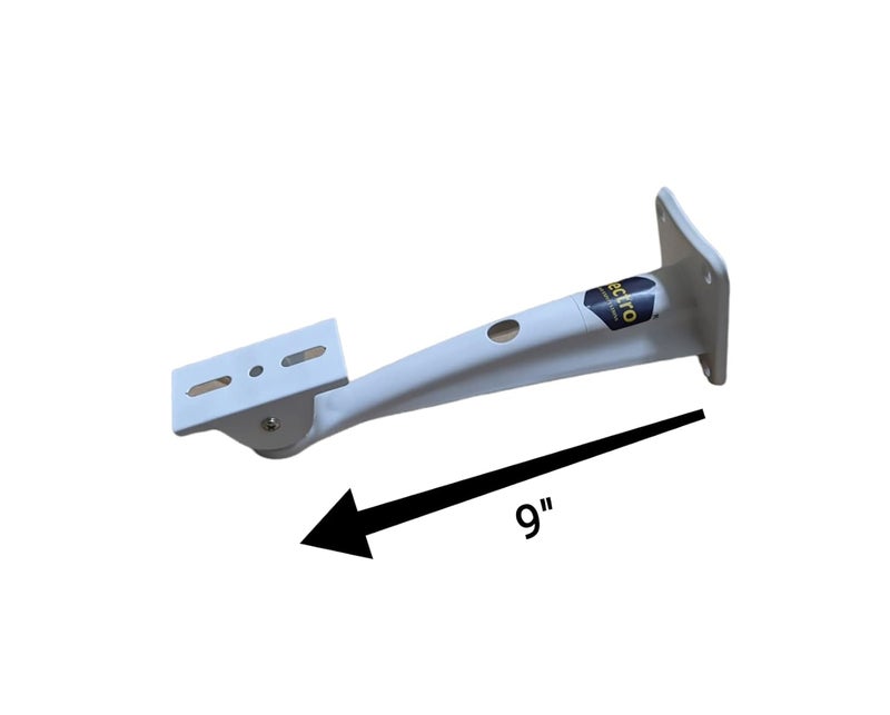 Bectro حامل/دعامة تركيب على الحائط لكاميرا CCTV الأمنية، الطول 25 سم / 9 بوصة مع زاوية قابلة للتعديل 90 درجة، للاستخدام الداخلي/الخارجي (عبوة من 2 مجموعة) - Image 2