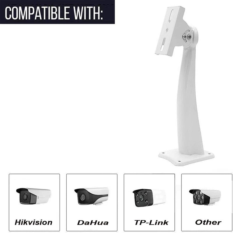 Bectro حامل/دعامة تركيب على الحائط لكاميرا CCTV الأمنية، الطول 25 سم / 9 بوصة مع زاوية قابلة للتعديل 90 درجة، للاستخدام الداخلي/الخارجي (عبوة من 2 مجموعة) - Image 3