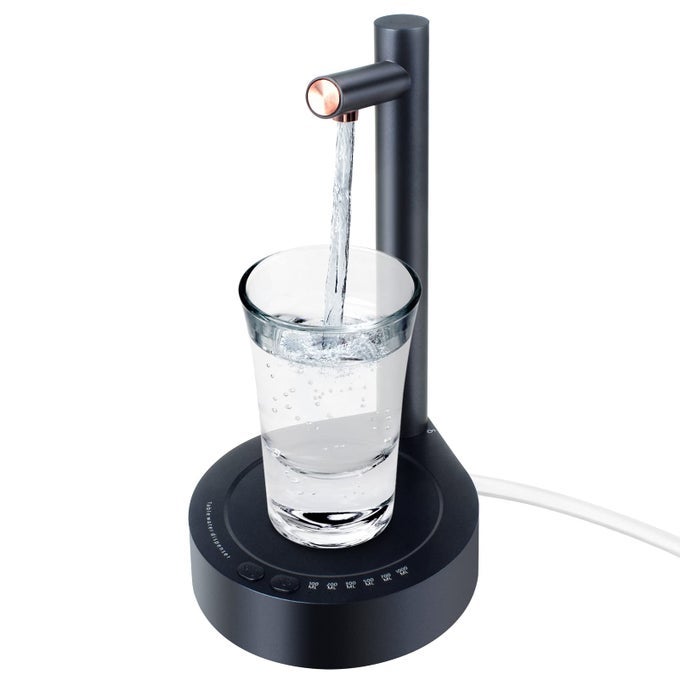 DESKTOP WATER BOTTLE DISPENSER PORTABLE ELECTRIC WATER BOTTLE PUMP COUNTERTOP FOR 5 GALLON UNIVERSAL BOTTLES USB CHARGING AUTOMATIC WATER JUG DISPENSER FOR BEDSIDE HOME OFFICE OUTDOOR
