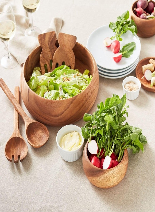 Sur La Table Acacia Wood Curved Serving Bowl - Image 3