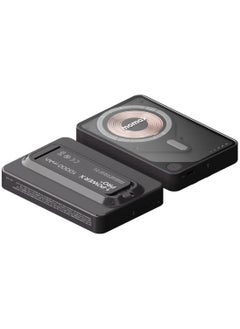 Momax Momax 1-Power X PRO+ 10000mAh Magnetic Wireless Power Bank with Stand and Built-in USB-C Cable - Black  - Image 3
