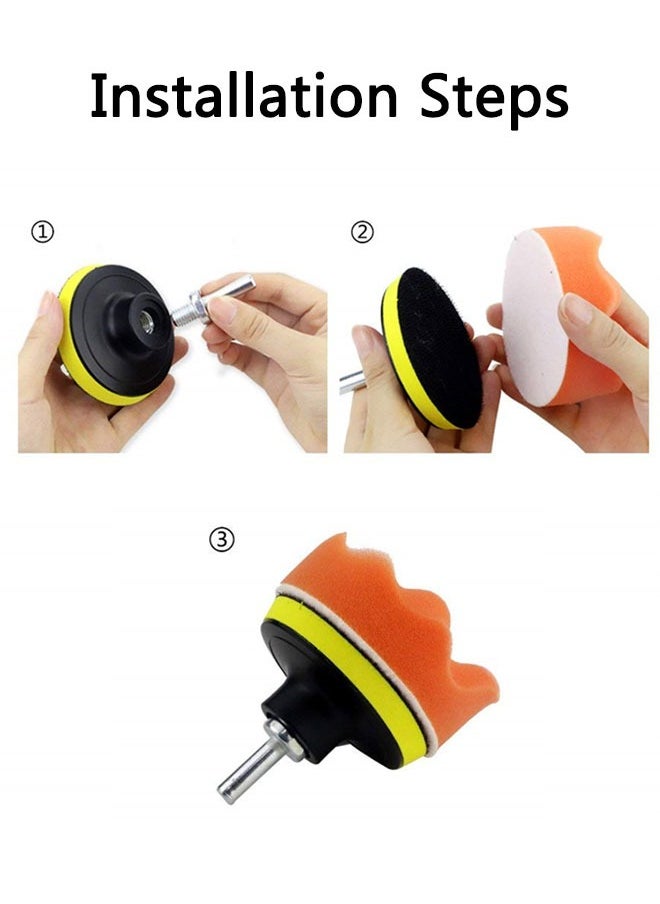 وهاواي - 31Pcs 3 Inch Car Polishing Pad Kit Buffing Pads Sponge Polishing Pads Foam Buffer Polish Pads Car Polisher Attachment for Drill - Image 1