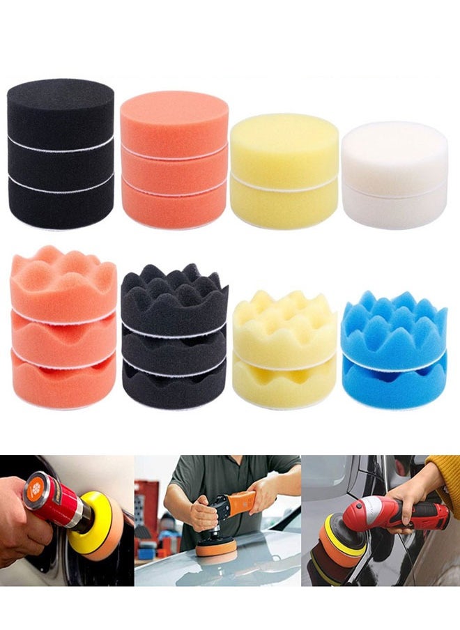 وهاواي - 31Pcs 3 Inch Car Polishing Pad Kit Buffing Pads Sponge Polishing Pads Foam Buffer Polish Pads Car Polisher Attachment for Drill - Image 1