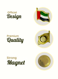 Boxwoods Boxwoods 12-Piece UAE Flag Shape Magnet Badges for Tie Coat and Hat | National Day And Commemoration Day  - Image 2