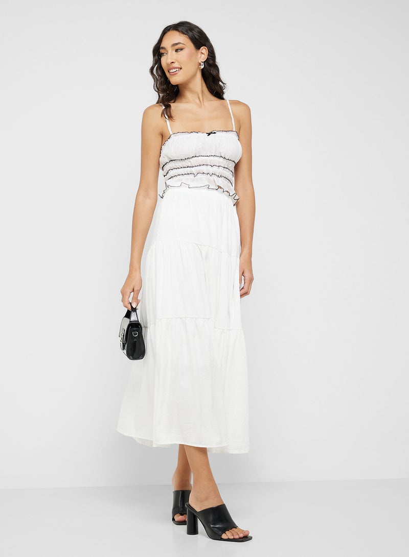 Ginger Shirred Cami With Contrast Detail  - Image 4