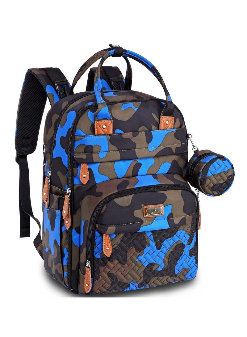 BabbleRoo Multifunctional Waterproof Diaper Bag, Essential Travel Baby Tote with Changing Pad, Baby Carrier and Pacifier Cover - Unisex, Dark Grey - Image 1