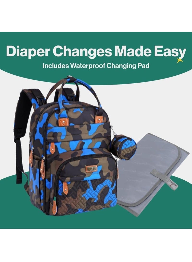 BabbleRoo Multifunctional Waterproof Diaper Bag, Essential Travel Baby Tote with Changing Pad, Baby Carrier and Pacifier Cover - Unisex, Dark Grey - Image 5