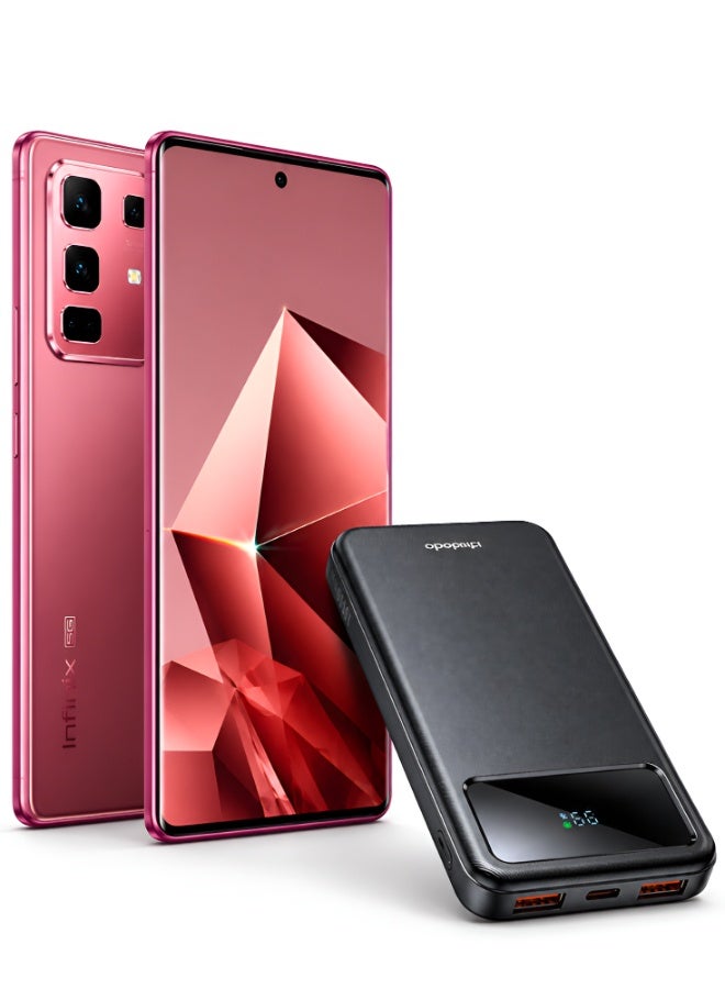 إنفينيكس نوت 50S 5G+ بشريحتين - أحمر بورجوندي - رام 16 جيجابايت (8+8) - 256 جيجابايت - إصدار الشرق الأوسط - مع سماعات Mcdodo ديجيتال TWS - Image 1