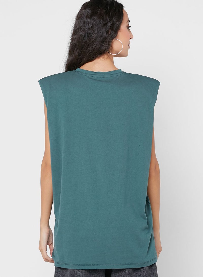 Shoulder Pad Graphic T-Shirt