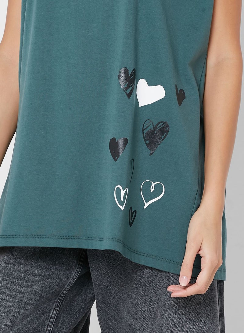 Shoulder Pad Graphic T-Shirt