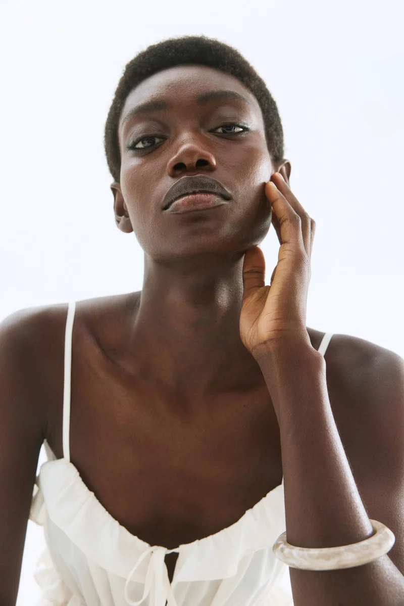 H&M Frill-trimmed strappy top