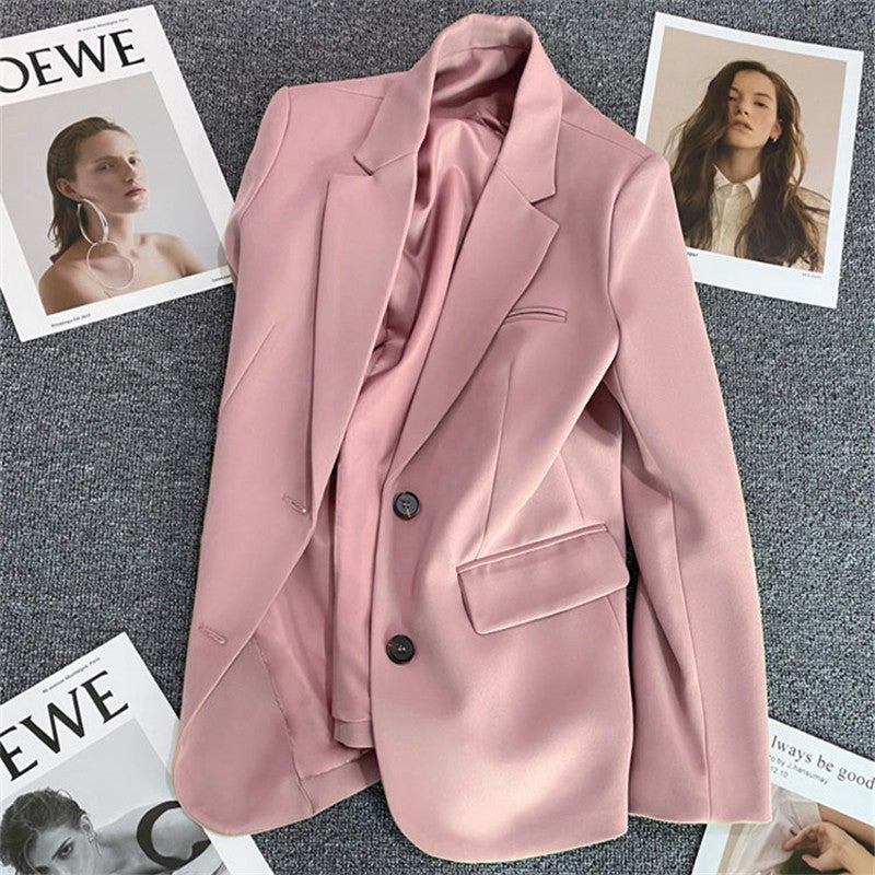 جاكيت بدلة كاكي للنساء 2024 ربيع وخريف جديد غير رسمي أنيق في الشارع بدلة عالية الجودة قمة عصرية للنساء - Image 5