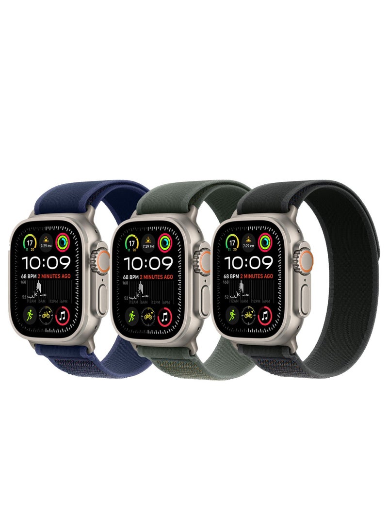 (Pack of 3) Trail Loop Watch Band for Apple Watch Ultra 1/2/3 49mm 46mm 45mm 44mm 42mm, Nylon Sport Strap Compatible with iwatch Series 11 10 9 8 7 6 5 4 3 2 1 SE - Image 1