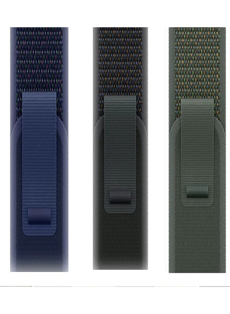 (Pack of 3) Trail Loop Watch Band for Apple Watch Ultra 1/2/3 49mm 46mm 45mm 44mm 42mm, Nylon Sport Strap Compatible with iwatch Series 11 10 9 8 7 6 5 4 3 2 1 SE - Image 2