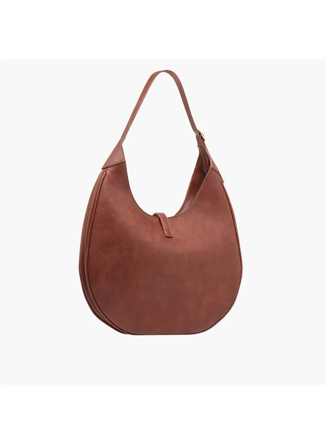 Le Confort Women Solid Shoulder Bag with Zip Closure