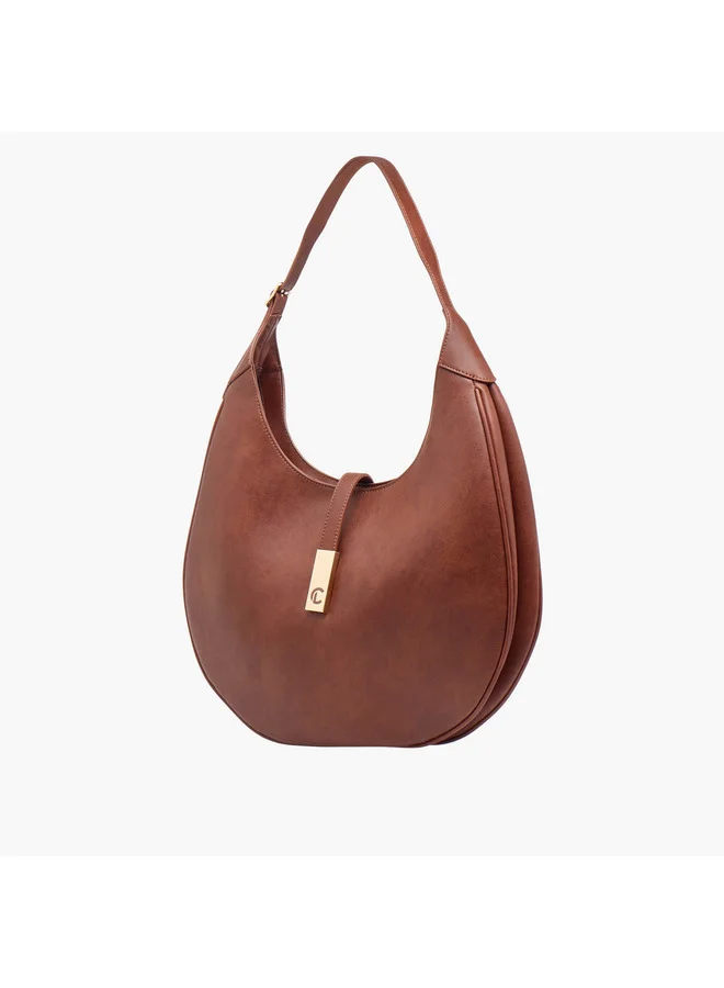 Le Confort Women Solid Shoulder Bag with Zip Closure