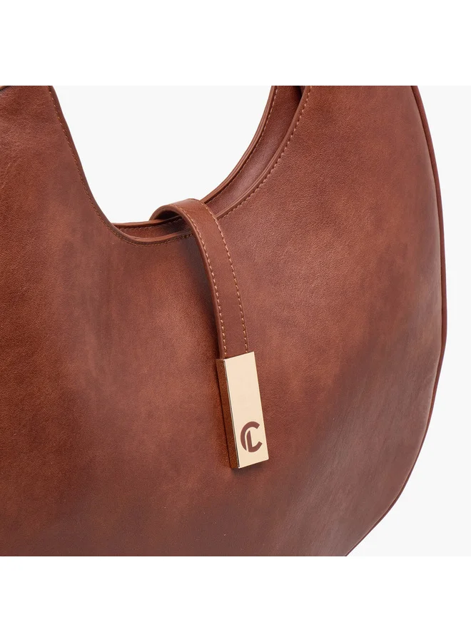 Le Confort Women Solid Shoulder Bag with Zip Closure
