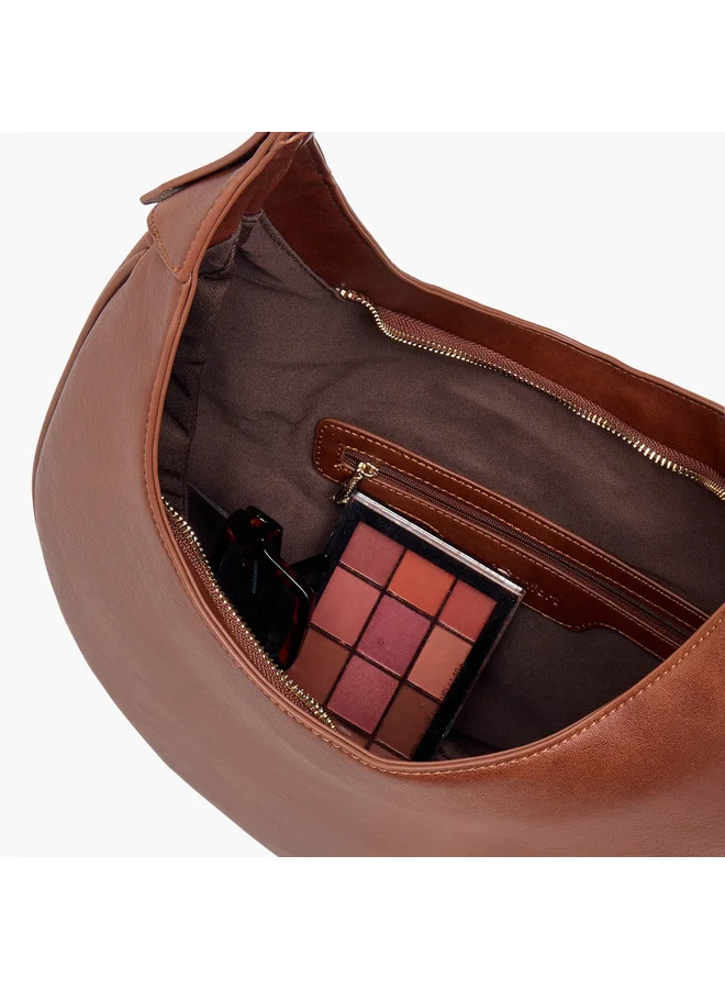 Le Confort Women Solid Shoulder Bag with Zip Closure