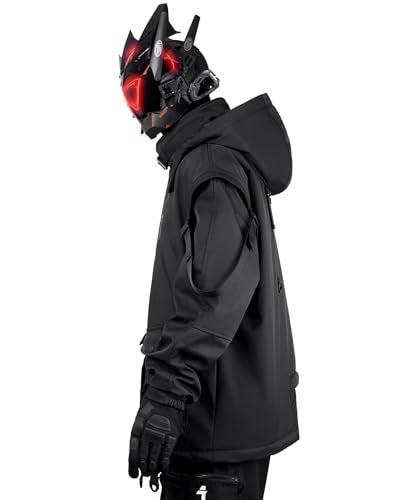 Niepce Inc Loose Fit Japanese Streetwear Techwear Men’s Winter Parka Jacket (Black1, X-Large) - Image 5