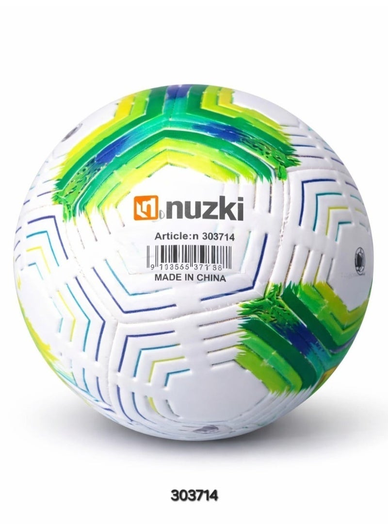 NUZKI Size 5 Football – Durable Training & Match Soccer Ball | Professional Quality Outdoor Football for Kids & Adults - Image 3