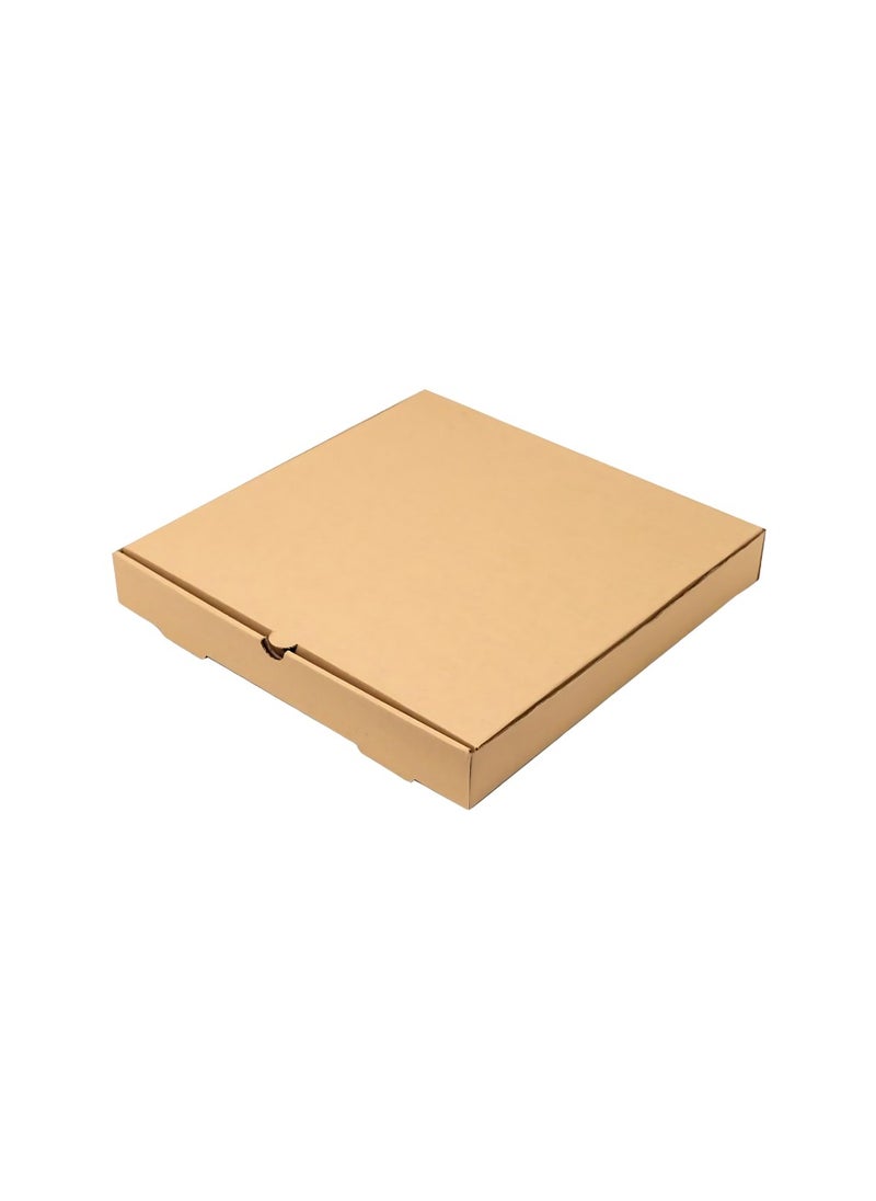YASHTECH Square Biodegradable 28 x 28cm Medium Kraft Brown Pizza Box 100 Pcs  - Image 1
