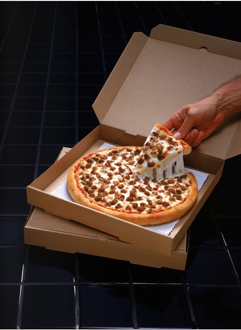 YASHTECH Square Biodegradable 28 x 28cm Medium Kraft Brown Pizza Box 100 Pcs  - Image 4