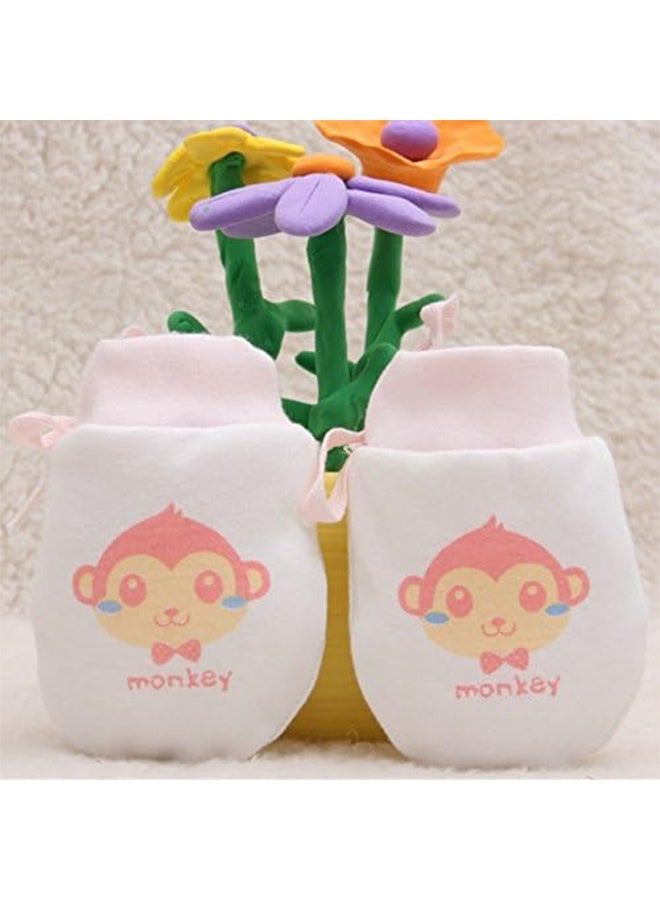 Cute Boys Girls Cotton No Scratch Gloves Drawstring Adjustable Mittens for Baby Infants - Image 5