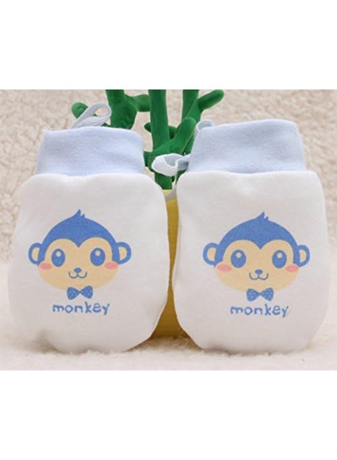 Cute Boys Girls Cotton No Scratch Gloves Drawstring Adjustable Mittens for Baby Infants - Image 4