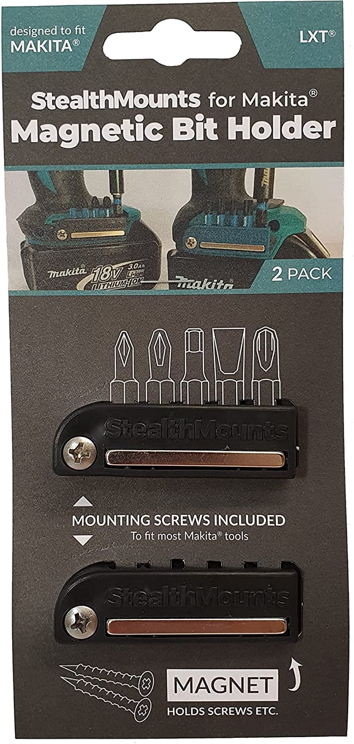 StealthMounts Magnetic Bit Holder for Makita (2 Pack) - Black | Made in UK - Image 2