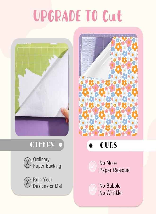 Tintnut فينيل لاصق دائم من تينتنت بوهو - 12 ورقة مقاس 12 × 10 بوصة بنمط حلوى وأزهار، فينيل ذاتي اللصق بنمط حلوى بوهو دائم للأعمال اليدوية - Image 4