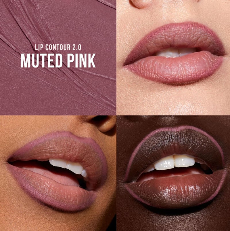 Huda Lip Contour Duo Blushed Pinks - 2 Mini Lip Pencils in Muted Pink and Pinky Brown - Image 3