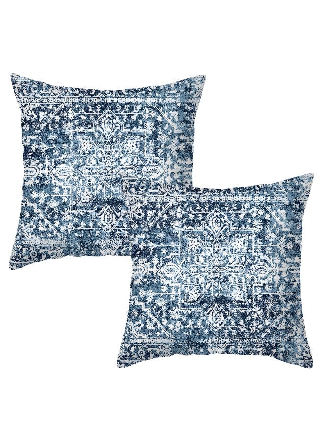 نيس آرت 2 قطعة غطاء وسادة ، غطاء وسادة ، غطاء وسادة على الطراز البوهيمي 45 سم × 45 سم ، مناسبة لغرفة المعيشة أريكة سرير غطاء وسادة 18 × 18 بوصة - Image 1