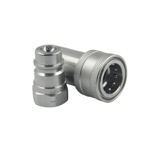 Undercarriage 2-Set 1/2" NPT ISO5675 Ag Hydraulic Quick Connect Tractor Coupling/Couplers Ball Valva,Pioneer Type,Set w/Dust Cap - Image 4