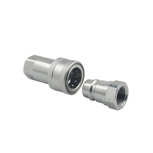 Undercarriage 2-Set 1/2" NPT ISO5675 Ag Hydraulic Quick Connect Tractor Coupling/Couplers Ball Valva,Pioneer Type,Set w/Dust Cap - Image 2