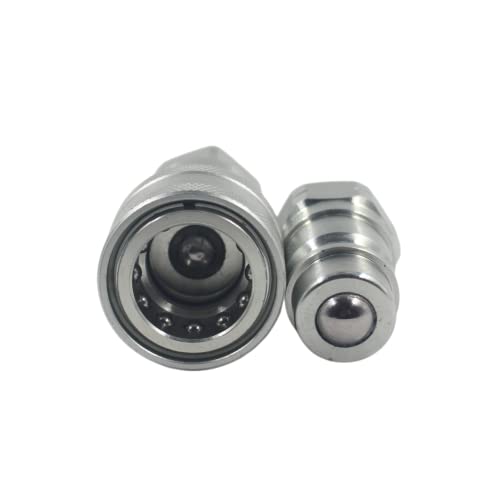 Undercarriage 2-Set 1/2" NPT ISO5675 Ag Hydraulic Quick Connect Tractor Coupling/Couplers Ball Valva,Pioneer Type,Set w/Dust Cap - Image 3
