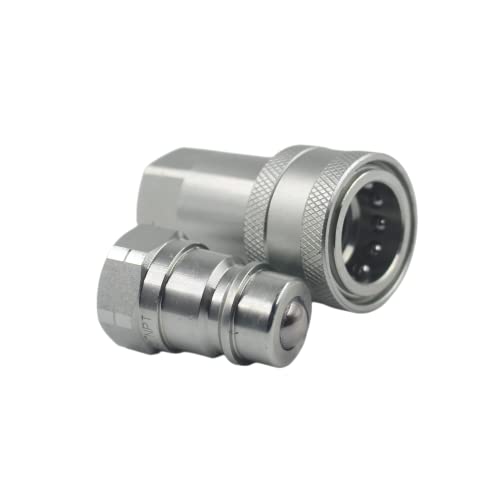 Undercarriage 2-Set 1/2" NPT ISO5675 Ag Hydraulic Quick Connect Tractor Coupling/Couplers Ball Valva,Pioneer Type,Set w/Dust Cap - Image 5