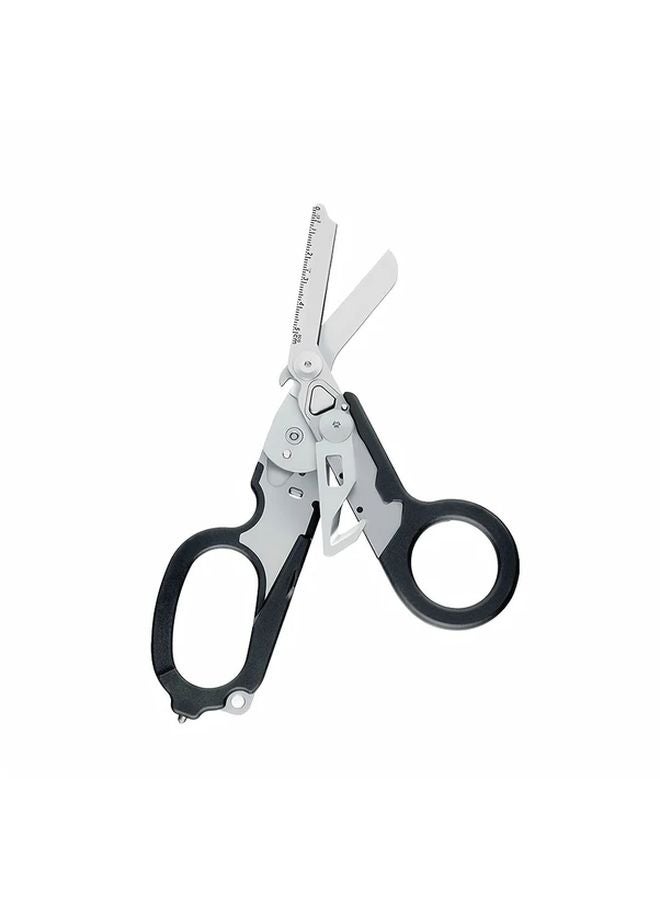 6 In 1 Multifunctional Folding Scissors With Glass Breaker Black - Image 5