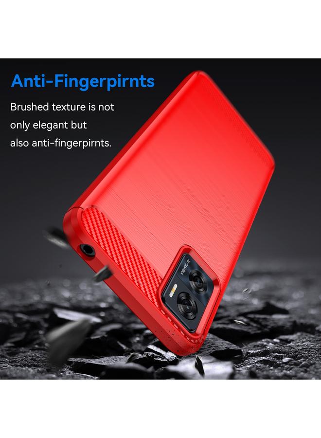 S-TOP Case For Motorola Moto E22i Brushed Texture Carbon Fiber TPU Phone Case - Image 3