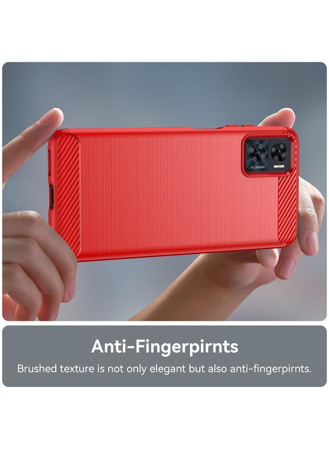 S-TOP Case For Motorola Moto E22i Brushed Texture Carbon Fiber TPU Phone Case - Image 5