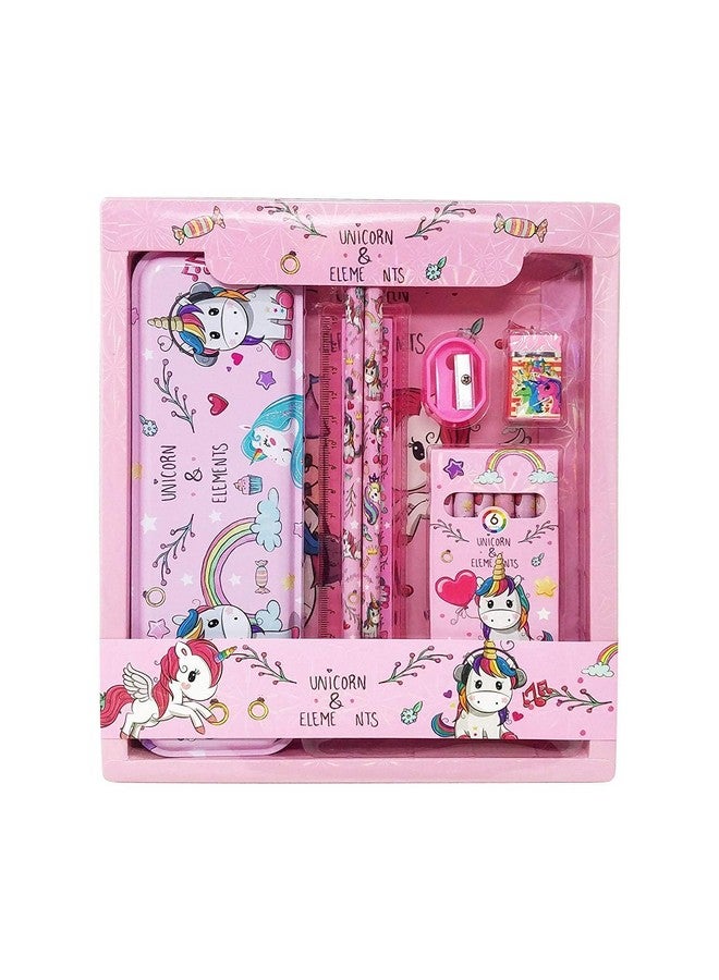 PRIME DEALS Unicorn Stationary Kit For Girls Pencil Pen Book Eraser Sharpener - Stationary Kit Set For Girls/Birthday Gift (Multicolor), Kid - Image 2