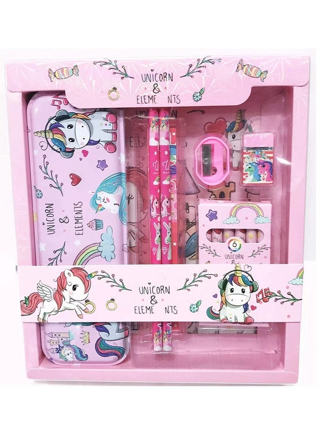 PRIME DEALS Unicorn Stationary Kit For Girls Pencil Pen Book Eraser Sharpener - Stationary Kit Set For Girls/Birthday Gift (Multicolor), Kid - Image 4