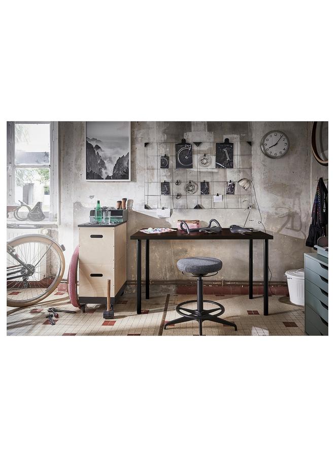 erorex Desk, Black-Brown/Black, 120X60 Cm - Image 4