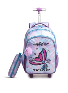 Set Of 3 Bags, 18 Inch Trolley School Bag With Lunch Bag And Pencil Case Mermaid - Purple - pzsku/ZA2D04179527BBDC3E248Z/45/_/1710317008/7e91cc12-0b28-4c17-86c4-57597f8fb9d0