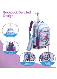 Set Of 3 Bags, 18 Inch Trolley School Bag With Lunch Bag And Pencil Case Mermaid - Purple - pzsku/ZA2D04179527BBDC3E248Z/45/_/1710317018/d290926b-cd6d-4896-83e5-52ab4e49a678