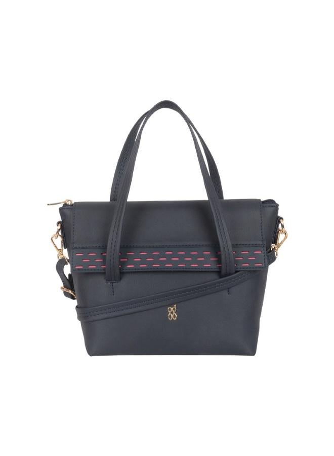 Baggit Women Blue Satchel Handbag Small Size | Ladies Stylish Casual Purse Bag - Image 1