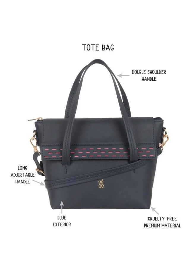 باجيت حقيبة يد نسائية زرقاء صغيرة الحجم | حقيبة يد أنيقة وعملية للسيدات