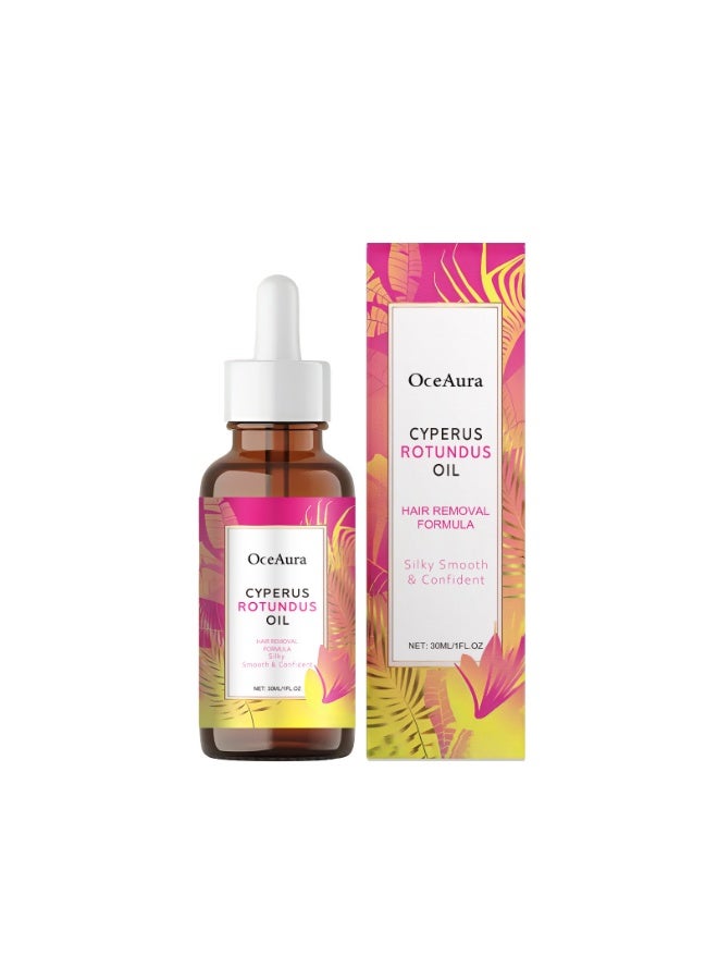 OceAura Cyperus Rotundusl Oil Hair Removal Treatment Oil 30ml | Gently Conditions Hair Follicles, Inhibits Hair Growth, Soothes and Repairs Skin, Suitable for Both Men and Women. - Image 1